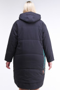 Купить Куртка зимняя женская классическая БАТАЛ темно-серого цвета 112-901_18TC, фото 4