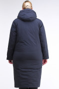 Купить Куртка зимняя женская удлиненная темно-синего цвета 112-919_123TS, фото 5
