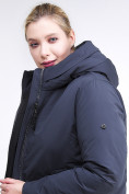 Купить Куртка зимняя женская удлиненная темно-синего цвета 112-919_123TS