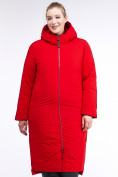 Купить Куртка зимняя женская удлиненная красного цвета 112-919_7Kr, фото 3