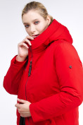 Купить Куртка зимняя женская удлиненная красного цвета 112-919_7Kr, фото 8