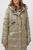 Купить Пальто утепленное женское зимние бежевого цвета 11201B, фото 15