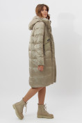 Купить Пальто утепленное женское зимние бежевого цвета 11201B, фото 6