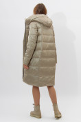 Купить Пальто утепленное женское зимние бежевого цвета 11201B, фото 8