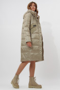 Купить Пальто утепленное женское зимние бежевого цвета 11201B, фото 11