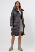 Купить Пальто утепленное женское зимние черного цвета 11201Ch, фото 13