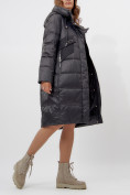 Купить Пальто утепленное женское зимние черного цвета 11201Ch, фото 14