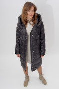 Купить Пальто утепленное женское зимние черного цвета 11201Ch, фото 15