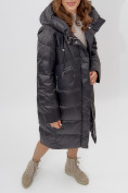 Купить Пальто утепленное женское зимние черного цвета 11201Ch, фото 16