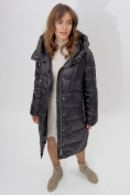 Купить Пальто утепленное женское зимние черного цвета 11201Ch, фото 17