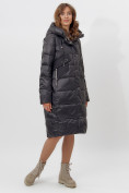 Купить Пальто утепленное женское зимние черного цвета 11201Ch, фото 3
