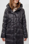 Купить Пальто утепленное женское зимние черного цвета 11201Ch, фото 6