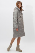 Купить Пальто утепленное женское зимние светло-серого цвета 11201SS, фото 3