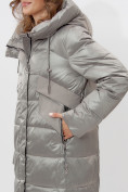 Купить Пальто утепленное женское зимние светло-серого цвета 11201SS, фото 14