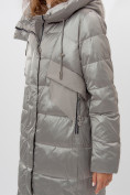 Купить Пальто утепленное женское зимние светло-серого цвета 11201SS, фото 15
