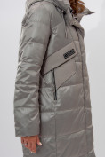 Купить Пальто утепленное женское зимние светло-серого цвета 11201SS, фото 16