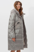 Купить Пальто утепленное женское зимние светло-серого цвета 11201SS, фото 7