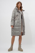 Купить Пальто утепленное женское зимние светло-серого цвета 11201SS, фото 11