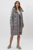 Купить Пальто утепленное женское зимние серого цвета 11201Sr, фото 2