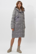 Купить Пальто утепленное женское зимние серого цвета 11201Sr, фото 12