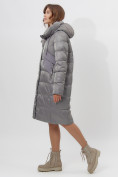 Купить Пальто утепленное женское зимние серого цвета 11201Sr, фото 14
