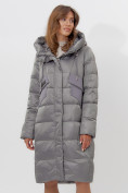 Купить Пальто утепленное женское зимние серого цвета 11201Sr