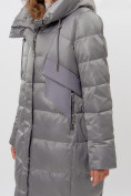 Купить Пальто утепленное женское зимние серого цвета 11201Sr, фото 16