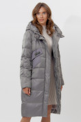 Купить Пальто утепленное женское зимние серого цвета 11201Sr, фото 6