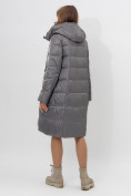Купить Пальто утепленное женское зимние темно-серого цвета 11201TC, фото 14