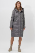 Купить Пальто утепленное женское зимние темно-серого цвета 11201TC