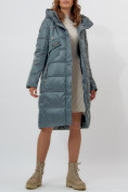 Купить Пальто утепленное женское зимние зеленого цвета 11201Z, фото 11