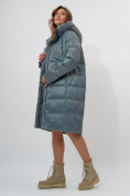 Купить Пальто утепленное женское зимние зеленого цвета 11201Z, фото 12