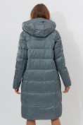Купить Пальто утепленное женское зимние зеленого цвета 11201Z, фото 9