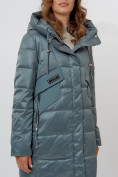 Купить Пальто утепленное женское зимние зеленого цвета 11201Z, фото 6