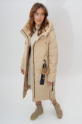 Купить Пальто утепленное женское зимние бежевого цвета 11207B, фото 10