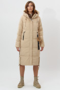 Купить Пальто утепленное женское зимние бежевого цвета 11207B, фото 12