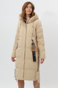 Купить Пальто утепленное женское зимние бежевого цвета 11207B, фото 13