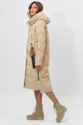 Купить Пальто утепленное женское зимние бежевого цвета 11207B, фото 15