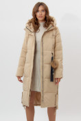 Купить Пальто утепленное женское зимние бежевого цвета 11207B, фото 2