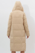 Купить Пальто утепленное женское зимние бежевого цвета 11207B, фото 6