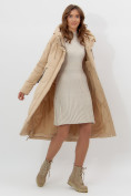 Купить Пальто утепленное женское зимние бежевого цвета 11207B, фото 7