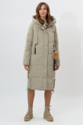 Купить Пальто утепленное женское зимние бирюзового цвета 11207Br