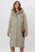 Купить Пальто утепленное женское зимние бирюзового цвета 11207Br, фото 3