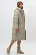 Купить Пальто утепленное женское зимние бирюзового цвета 11207Br, фото 11