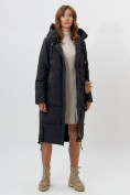 Купить Пальто утепленное женское зимние черного цвета 11207Ch, фото 5