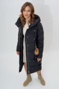 Купить Пальто утепленное женское зимние черного цвета 11207Ch, фото 11