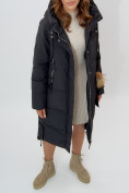 Купить Пальто утепленное женское зимние черного цвета 11207Ch, фото 12