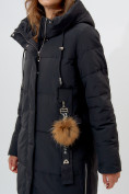 Купить Пальто утепленное женское зимние черного цвета 11207Ch, фото 14