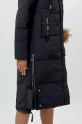 Купить Пальто утепленное женское зимние черного цвета 11207Ch, фото 15