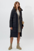 Купить Пальто утепленное женское зимние черного цвета 11207Ch, фото 7